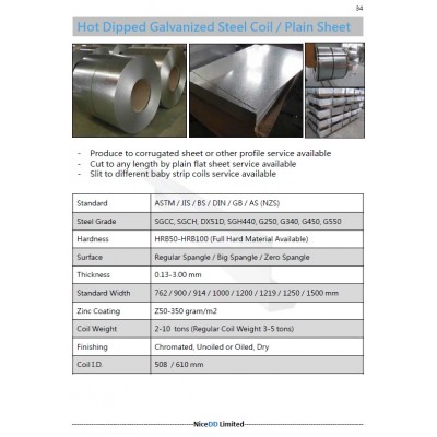 Hot Dipped Galvanized Steel...