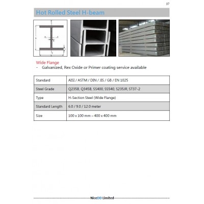 Hot Rolled Steel H-beam